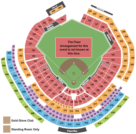 Nationals Park K-Pop Concerts Seating Chart