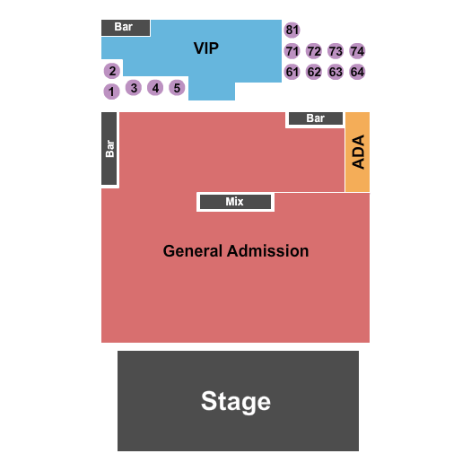 Tally Ho Theater K-Pop Concerts Seating Chart